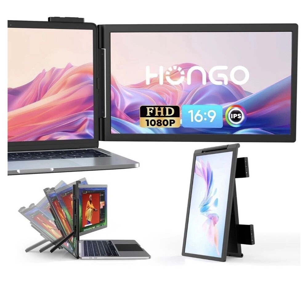 Laptop Screen Extender, 14" External Portable Monitor for Laptop, FHD 1080P IPS
